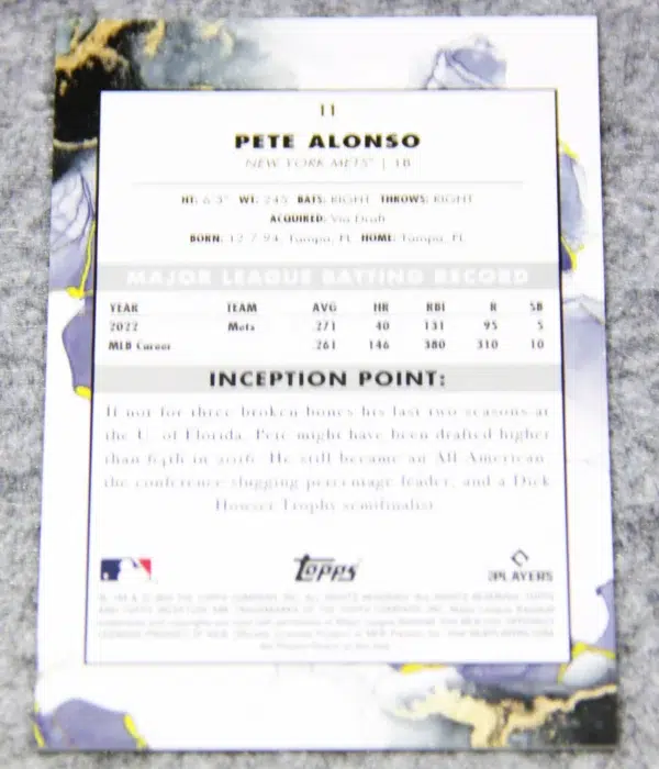 2023 Pete Alonso #11 Topps Inception