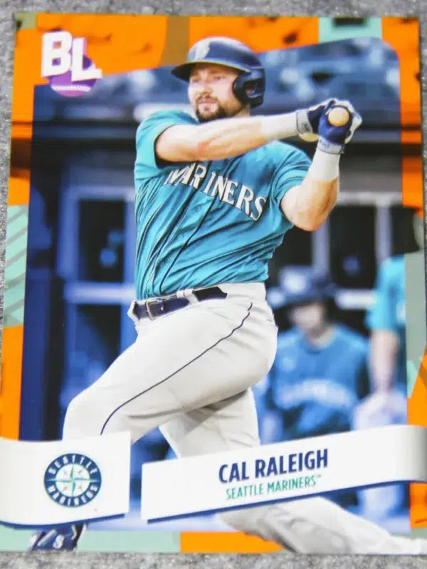 2024 Cal Raleigh #125 Topps Big League Electric Orange Foil