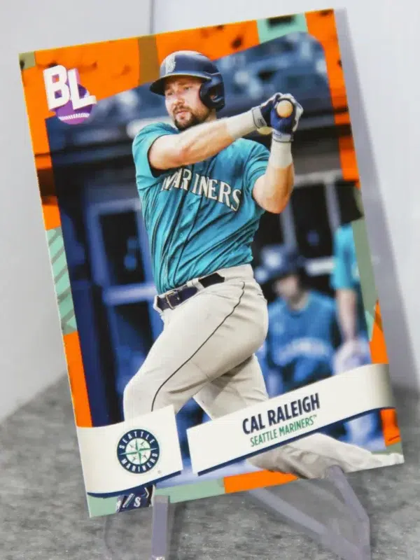 2024 Cal Raleigh #125 Topps Big League Electric Orange Foil