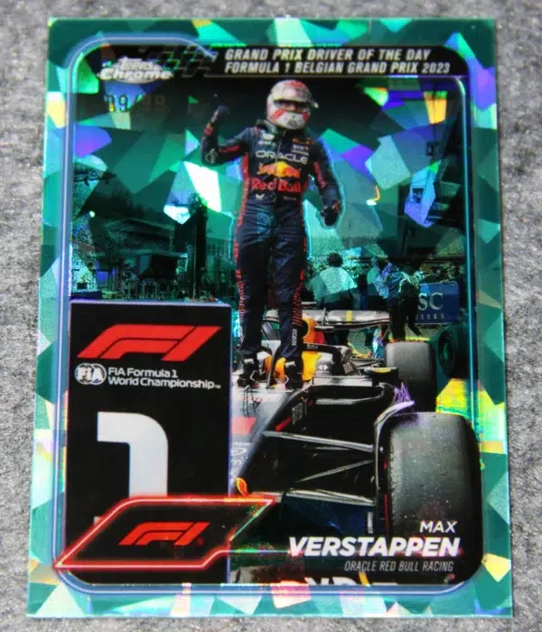 2024 Max Verstappen #170 Topps Chrome Sapphire Edition F1 Aqua Refractor /99