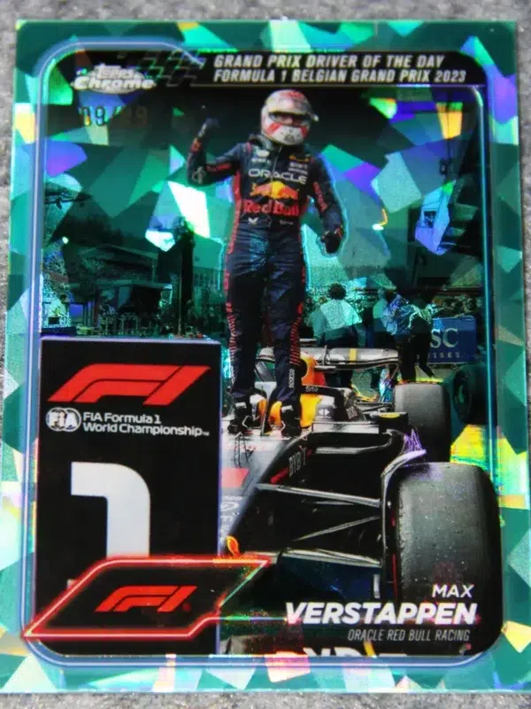 2024 Max Verstappen #170 Topps Chrome Sapphire Edition F1 Aqua Refractor /99