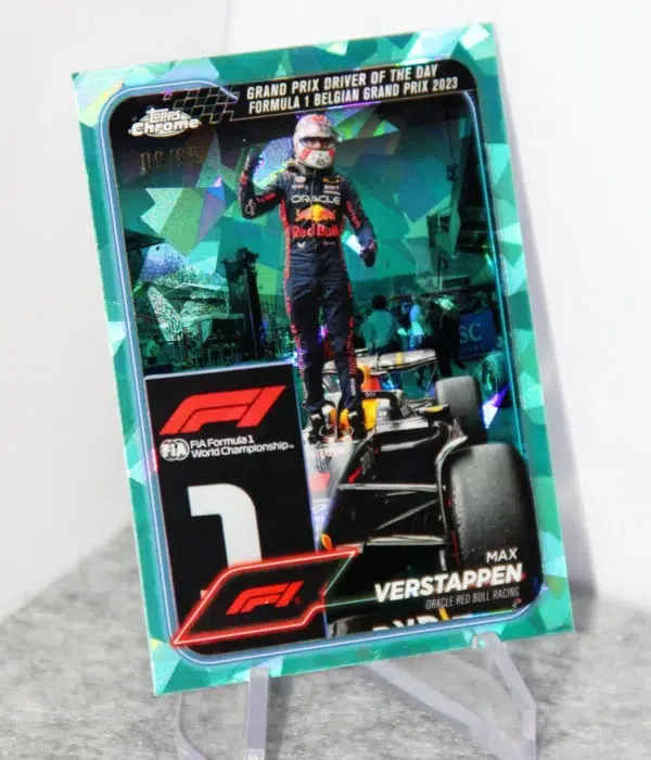 2024 Max Verstappen #170 Topps Chrome Sapphire Edition F1 Aqua Refractor /99