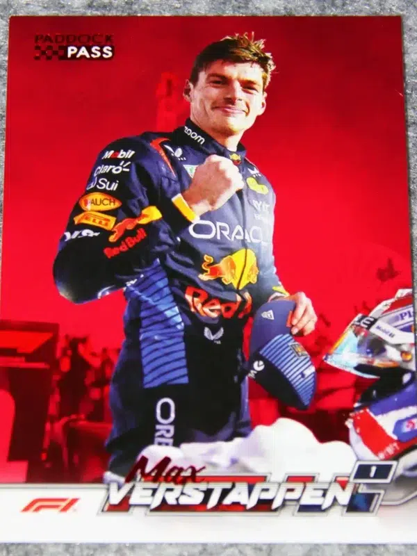 2024 Max Verstappen #51 Topps Paddock Pass F1 Closeups Red Foil