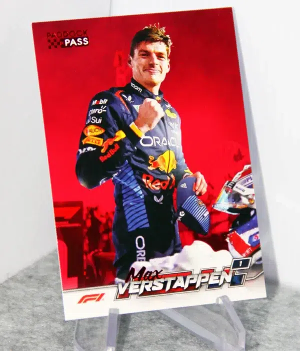 2024 Max Verstappen #51 Topps Paddock Pass F1 Closeups Red Foil