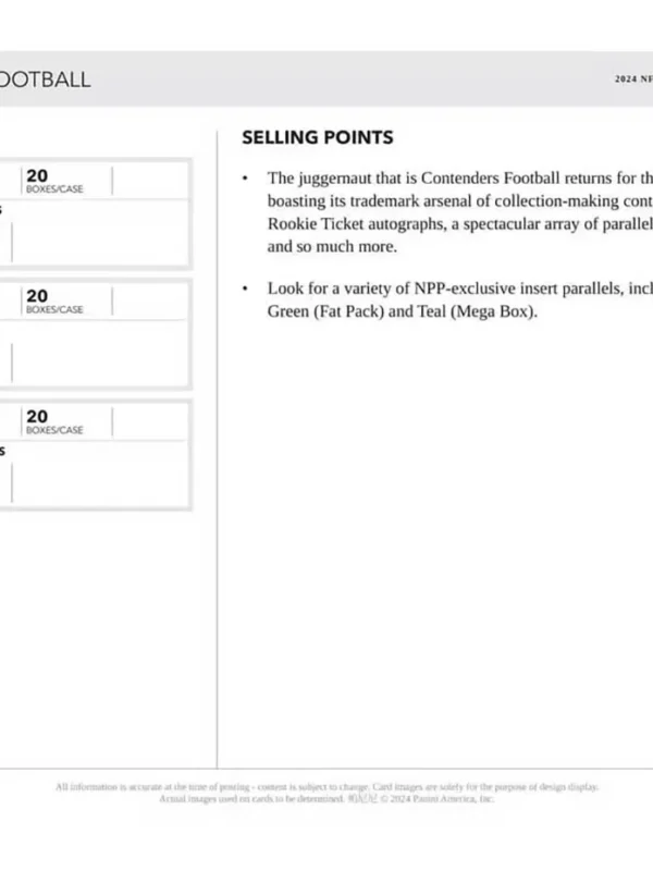 2024 Panini Contenders Football NFL Blaster Box - Sealed