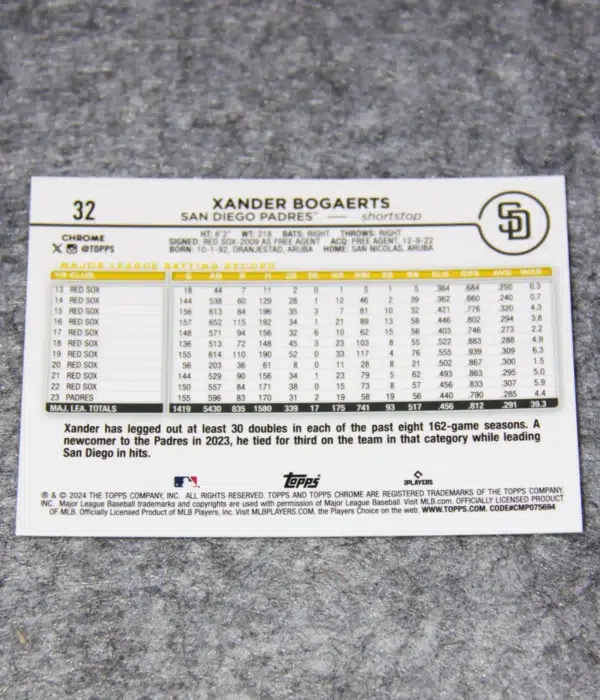 2024 Xander Bogaerts #32 Topps Chrome X-Fractor