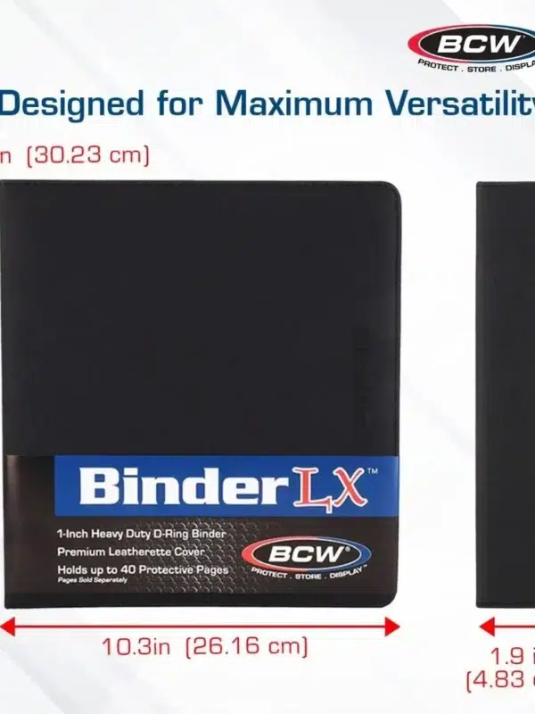 BCW Binder LX Premium Leather Black Cover