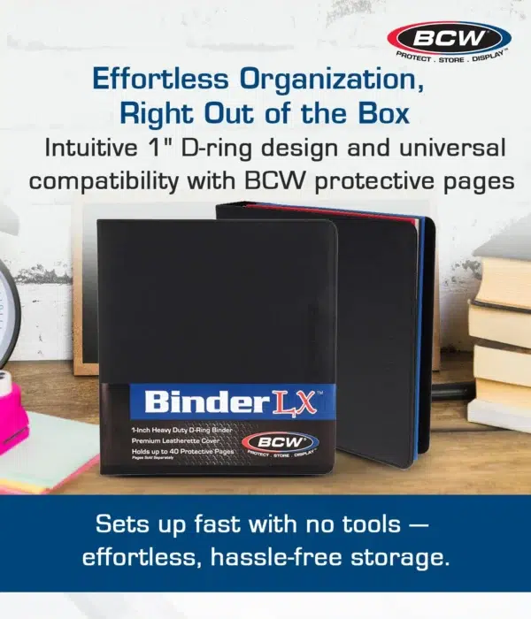 BCW Binder LX Premium Leather Black Cover