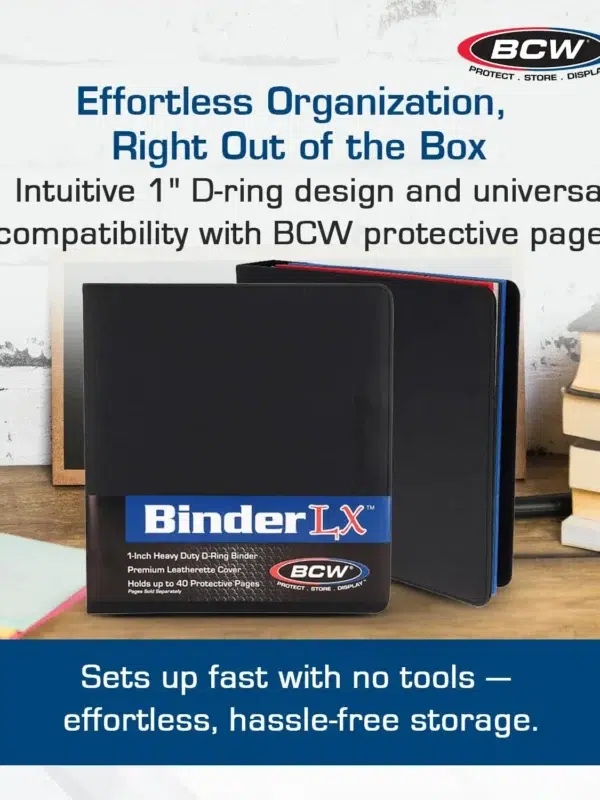 BCW Binder LX Premium Leather Black Cover