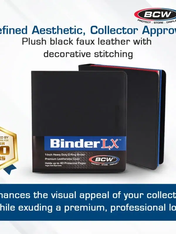BCW Binder LX Premium Leather Black Cover