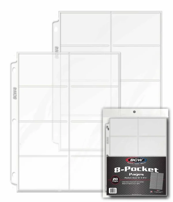 BCW Vinyl 8-Pocket Pages 20ct