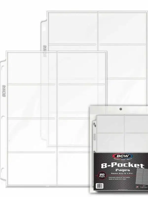 BCW Vinyl 8-Pocket Pages 20ct