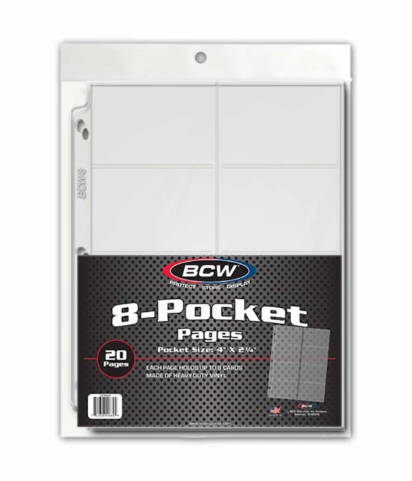 BCW Vinyl 8-Pocket Pages 20ct