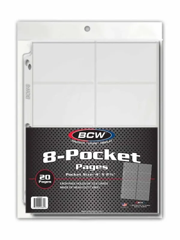 BCW Vinyl 8-Pocket Pages 20ct