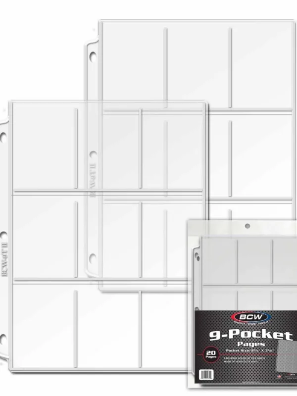 BCW Vinyl 9-Pocket Pages 20ct
