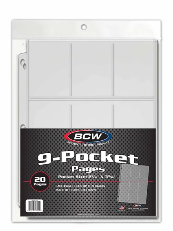 BCW Vinyl 9-Pocket Pages 20ct