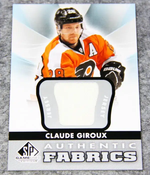 2012-13 Claude Giroux #AF-CG Upper Deck SP Game Used Edition Authentic Fabrics