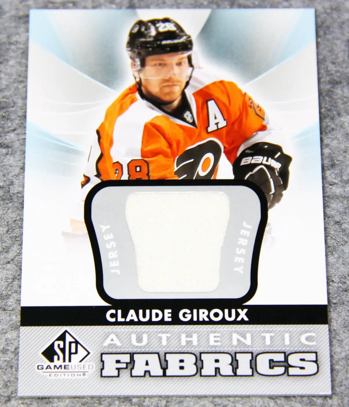 2012-13 Claude Giroux #AF-CG Upper Deck SP Game Used Edition Authentic Fabrics
