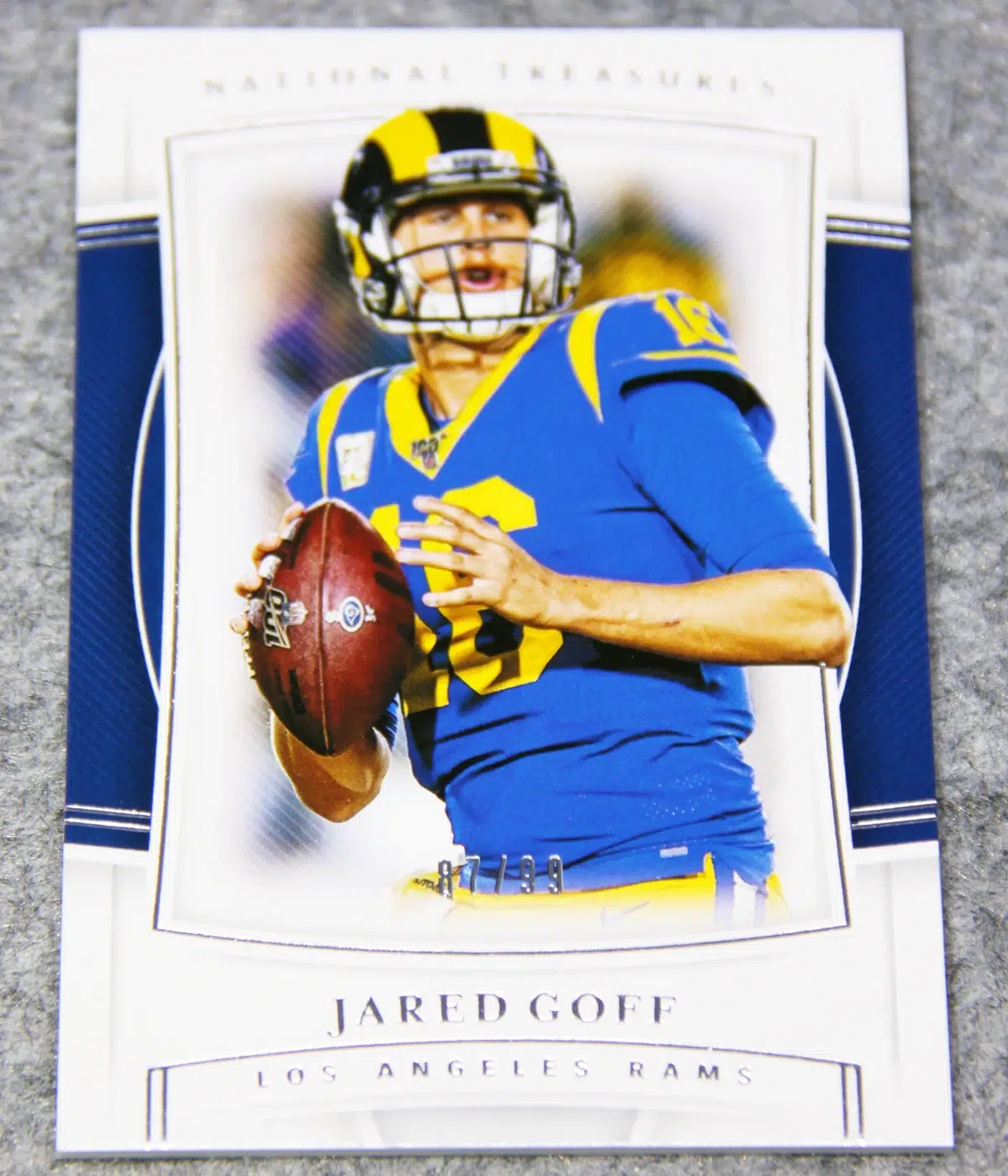 2019 Jared Goff #74 Panini National Treasures Football /99