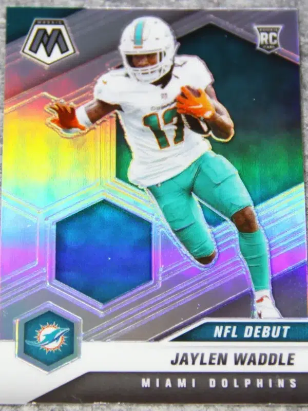 2021 Jaylen Waddle #248 Panini Mosaic Football NFL Debut Silver Prizm RC
