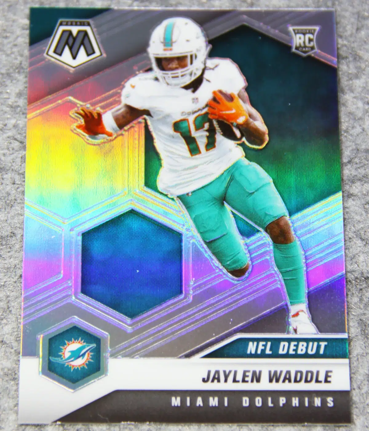 2021 Jaylen Waddle #248 Panini Mosaic Football NFL Debut Silver Prizm RC