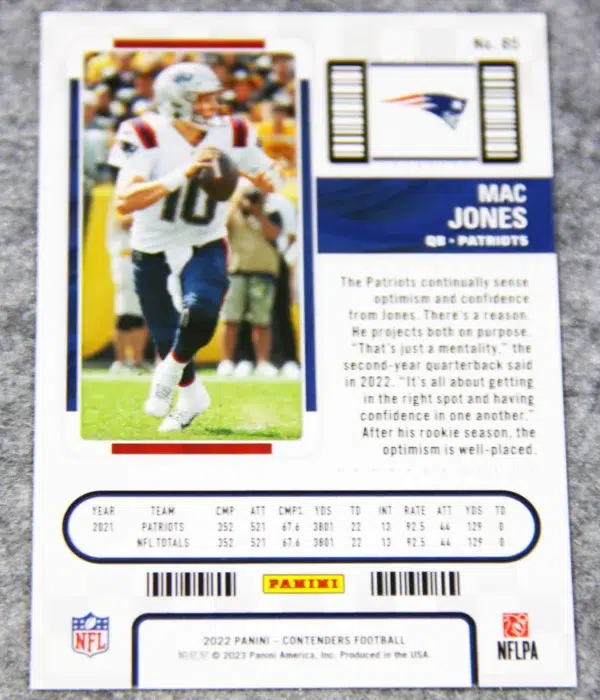 2022 Mac Jones #85 Panini Contenders Football