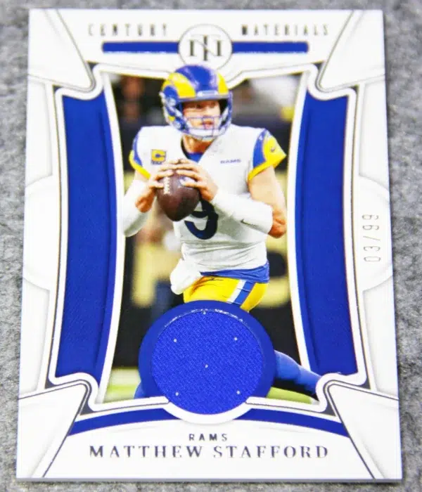2022 Matthew Stafford #CEN-MST Panini National Treasures Century Materials /99