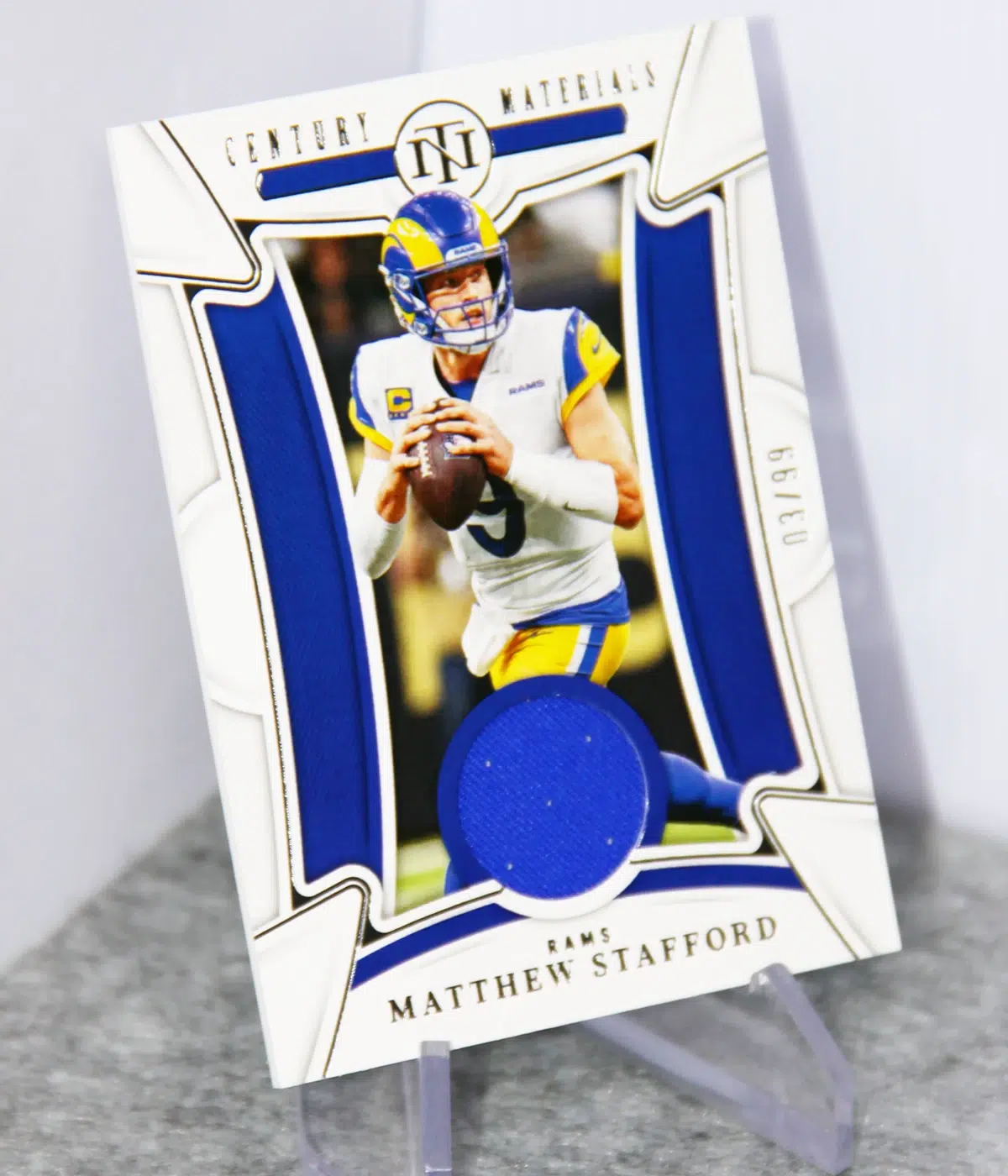2022 Matthew Stafford #CEN-MST Panini National Treasures Century Materials /99