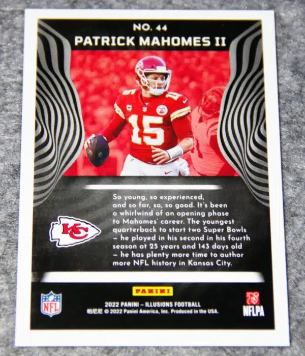 2022 Patrick Mahomes II #44 Panini Illusions Trophy Collection
