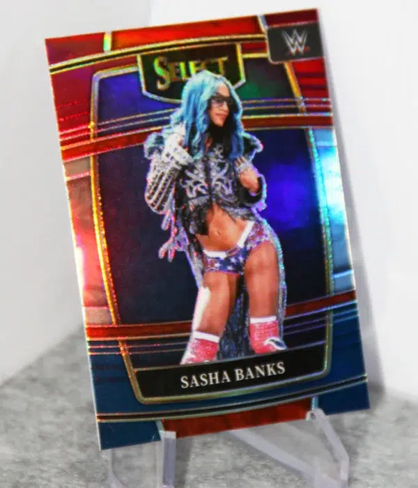 2022 Sasha Banks #86 Panini Select WWE Concourse Red & Blue Prizm