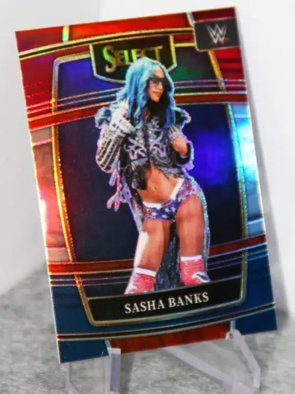 2022 Sasha Banks #86 Panini Select WWE Concourse Red & Blue Prizm