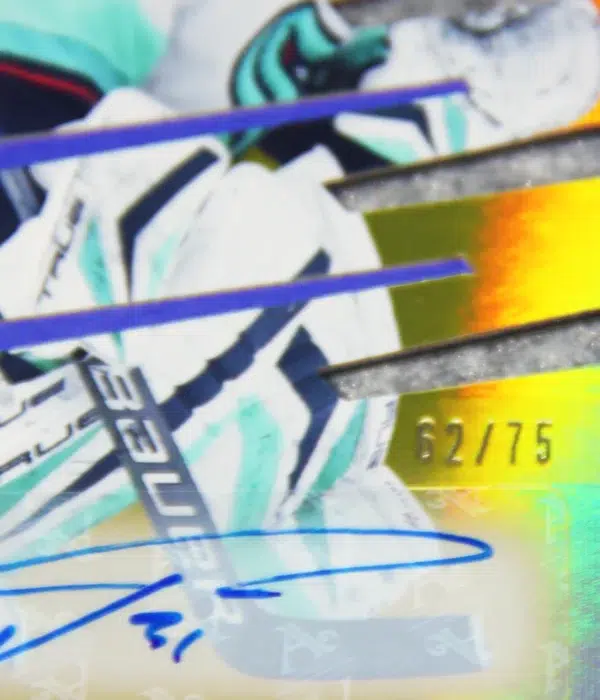 2023-24 Philipp Grubauer #DC-61 Upper Deck SP Game Used Deep Cuts Auto /75