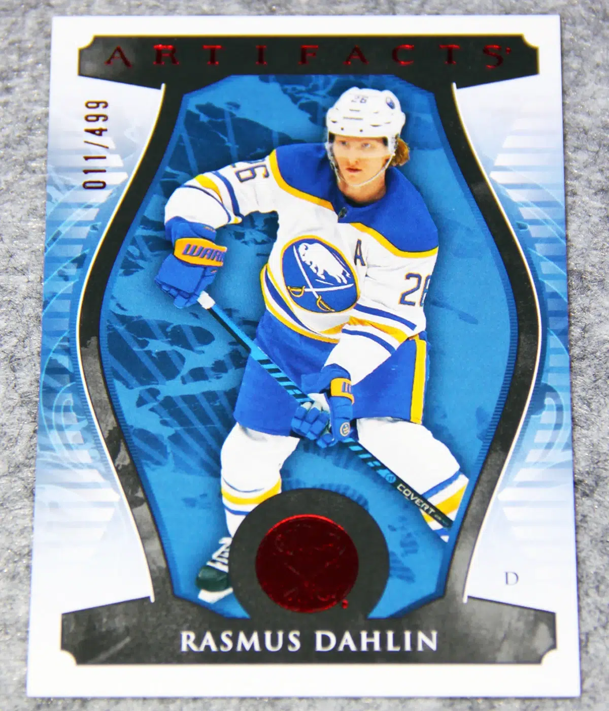 2023-24 Rasmus Dahlin #26 Upper Deck Artifacts Hockey Ruby /499