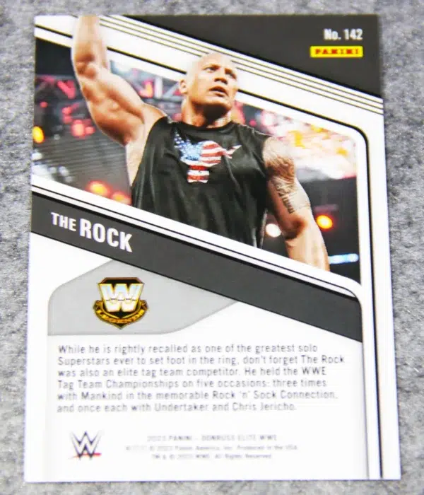 2023 Dwayne The Rock Johnson #142 Panini Donruss Elite WWE Legends Red