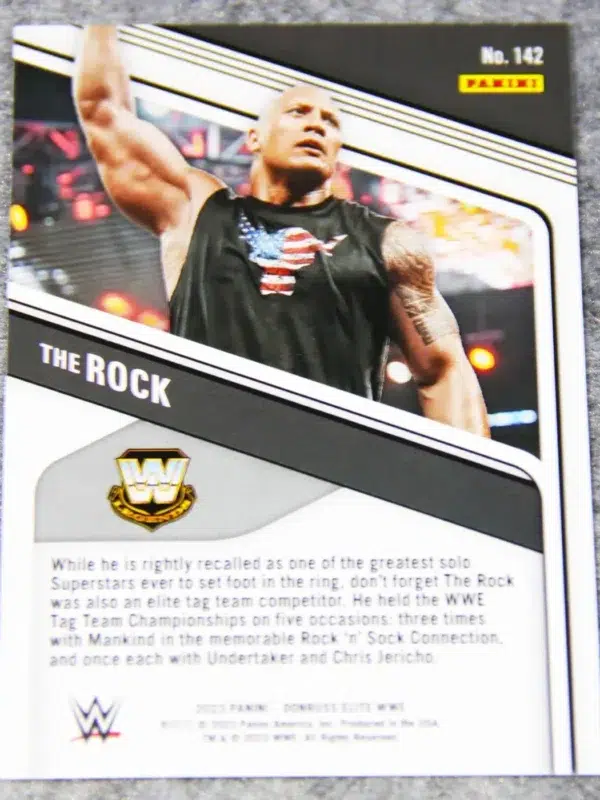 2023 Dwayne The Rock Johnson #142 Panini Donruss Elite WWE Legends Red