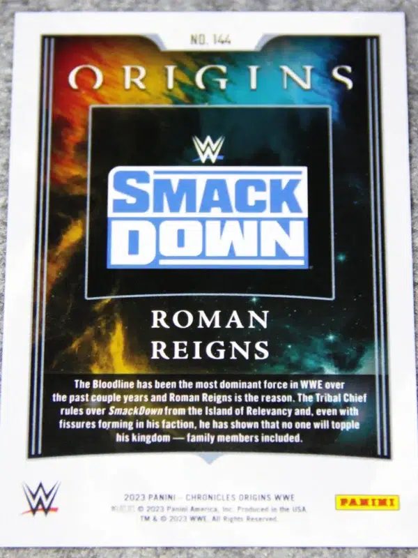 2023 Roman Reigns #144 Panini Chronicles WWE Origins Smack Down