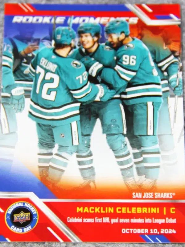 2024-25 Macklin Celebini #NHCD-31 Upper Deck National Hockey Card Day Prominent Rookies RC