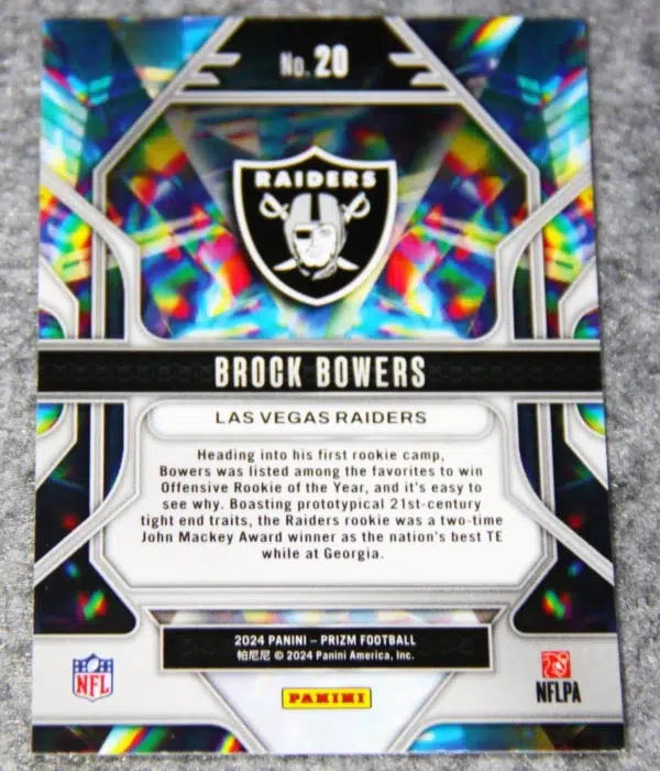 2024 Brock Bowers #20 Panini Prizm Prizmatic RC
