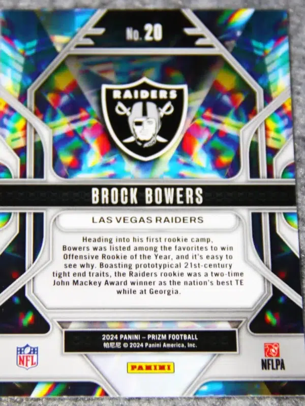 2024 Brock Bowers #20 Panini Prizm Prizmatic RC