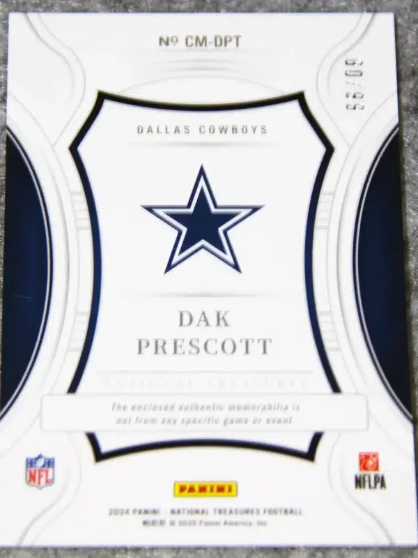2024 Dak Prescott #CM-DPT Panini National Treasures Century Materials Patch /99