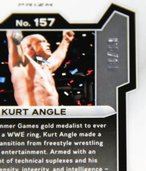 2024 Kurt Angle #157 Panini Prizm WWE Legends Red Disco Prizm /99