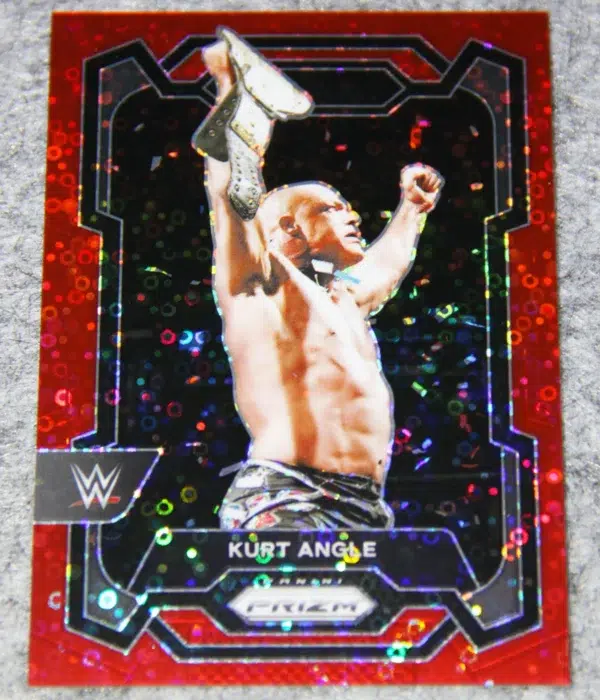 2024 Kurt Angle #157 Panini Prizm WWE Legends Red Disco Prizm /99