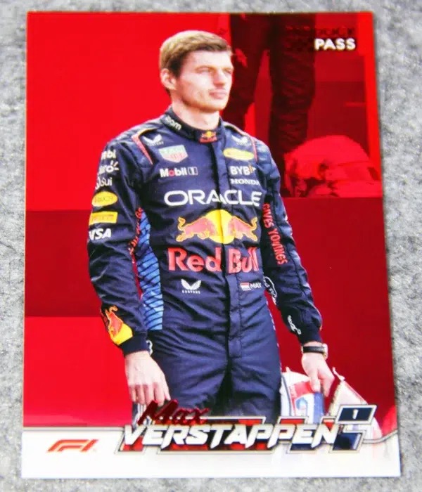 2024 Max Verstappen #1 Topps Paddock Pass F1 Red Foil