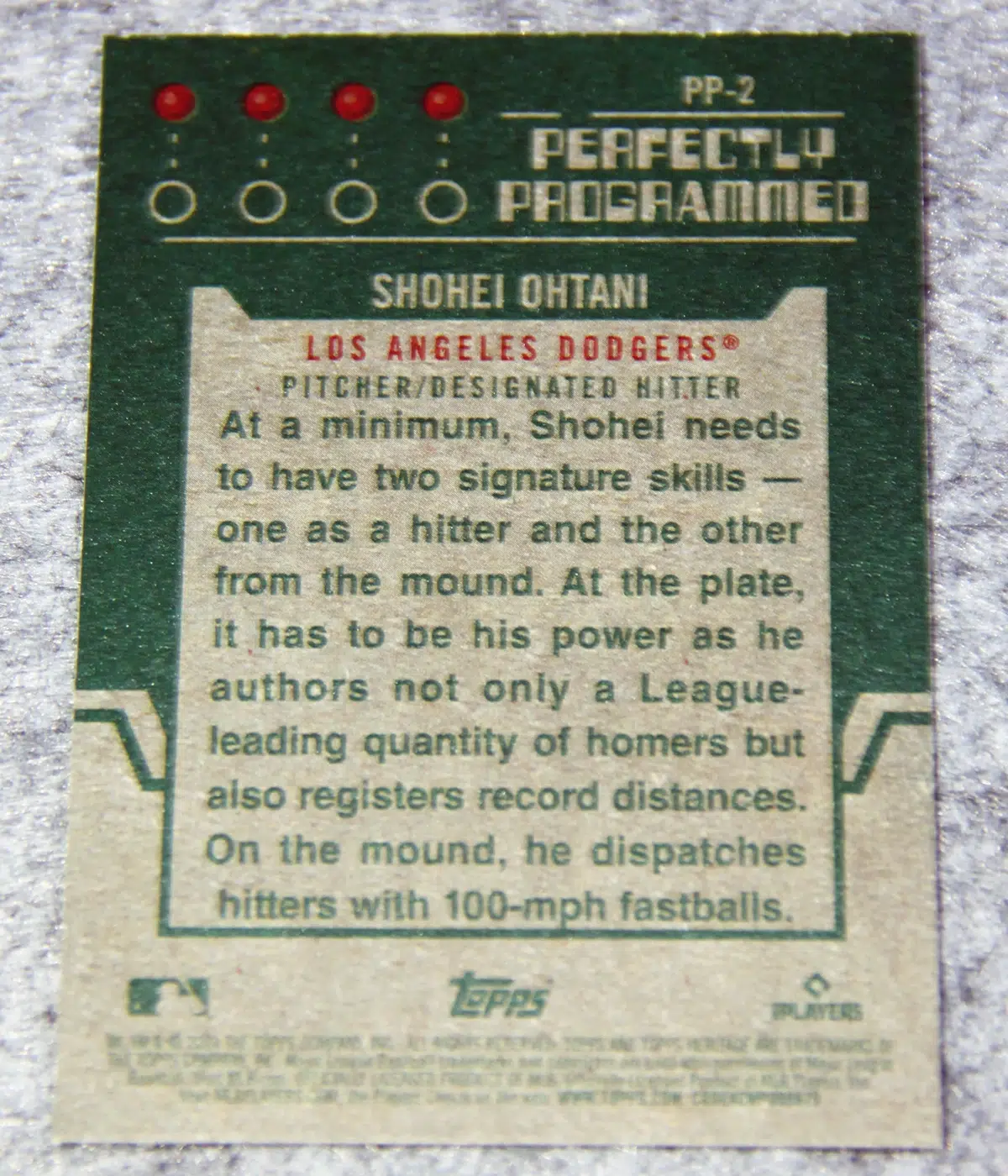 2024 Shohei Ohtani #PP-2 Topps Heritage Perfectly Programmed