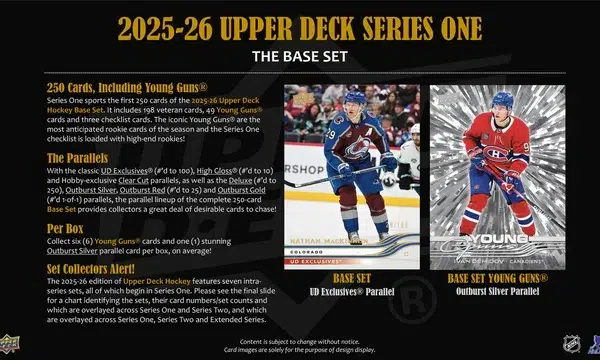 2025-26 Upper Deck Hockey Series 1 Hobby Box - Sealed