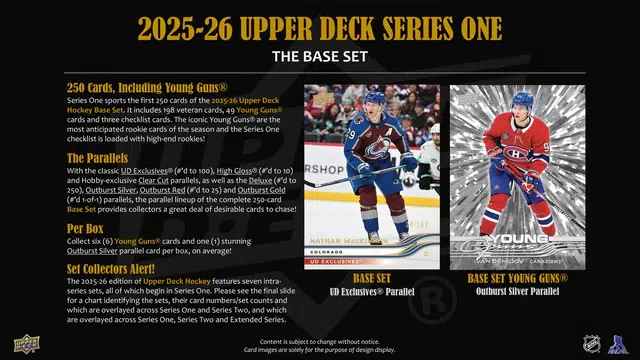 2025-26 Upper Deck Hockey Series 1 Hobby Box - Sealed