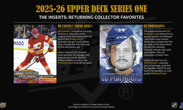 2025-26 Upper Deck Hockey Series 1 Hobby Box - Sealed