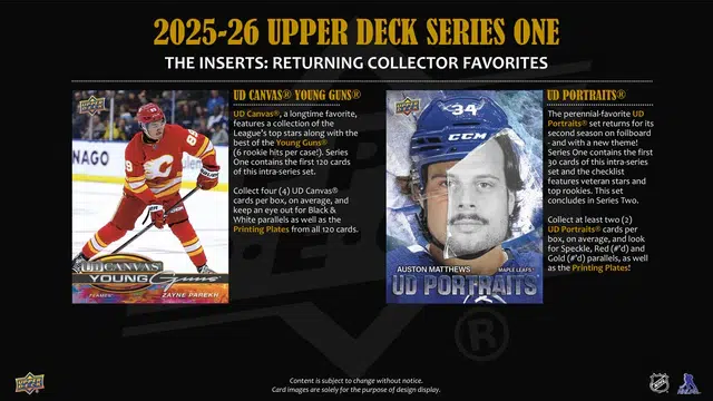 2025-26 Upper Deck Hockey Series 1 Hobby Box - Sealed