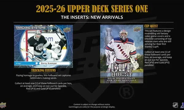 2025-26 Upper Deck Hockey Series 1 Hobby Box - Sealed