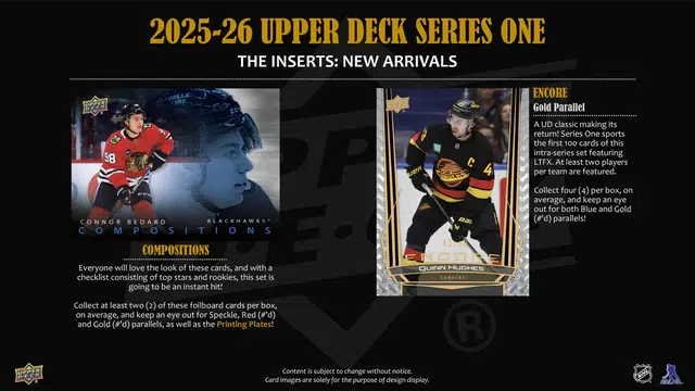 2025-26 Upper Deck Hockey Series 1 Hobby Box - Sealed
